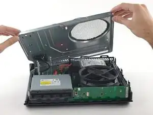 Caja metálica superior