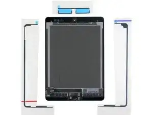 Aplicación de adhesivo en el ensamblaje de la pantalla del iPad 3 Pc.