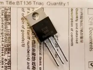Reparación de Triac Variable Speed Motor Control (BT136)