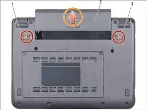 Dell Vostro A90 Extracción de la batería
