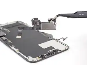 Ensamblaje  del sensor frontal y del altavoz del auricular