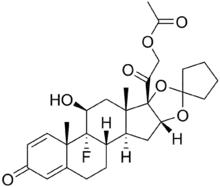 Skeletal model of Amcinonide