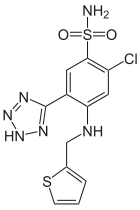Structural formula of azosemide