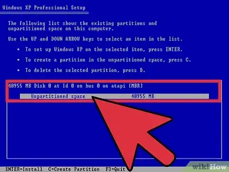 صورة عنوانها Install Windows XP Step 7