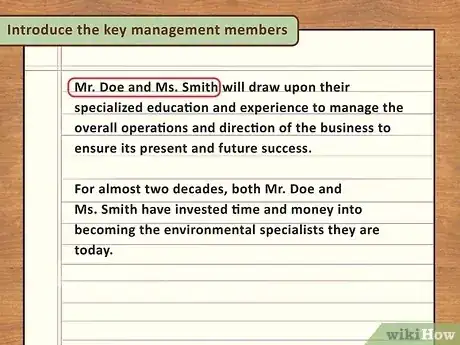 صورة عنوانها Write a Management Plan Step 7