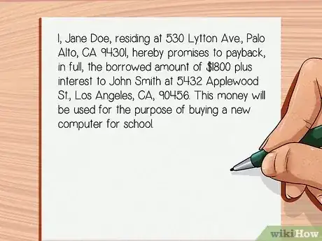 صورة عنوانها Write a Promissory Note Step 2