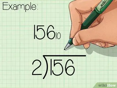 صورة عنوانها Convert from Decimal to Binary Step 1