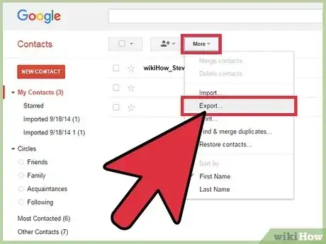 صورة عنوانها Add Contacts to Gmail Using a CSV File Step 1
