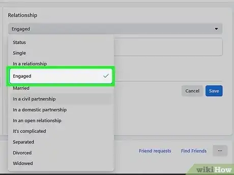 صورة عنوانها Change Your Relationship Status on Facebook Step 12