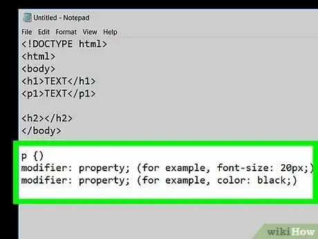Gambar berjudul Create a Simple CSS Stylesheet Using Notepad Step 9