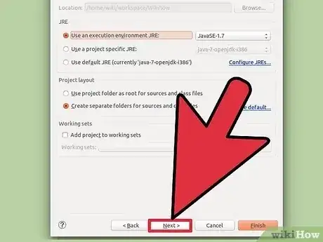 Gambar berjudul Create a New Java Project in Eclipse Step 7