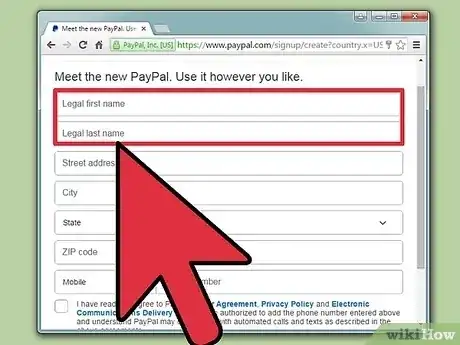 Gambar berjudul Set Up a PayPal Account Step 4