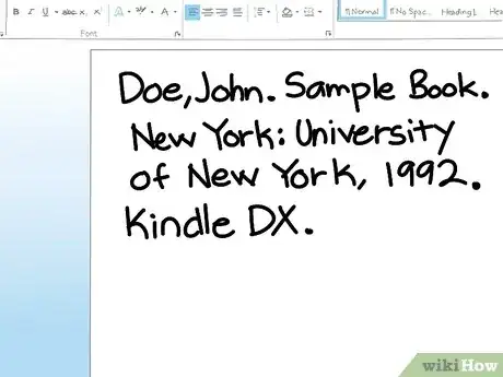 Gambar berjudul Cite a Kindle eBook Step 6