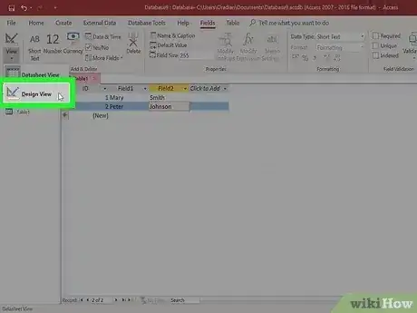 Gambar berjudul Make a Database Using MS Access Step 5