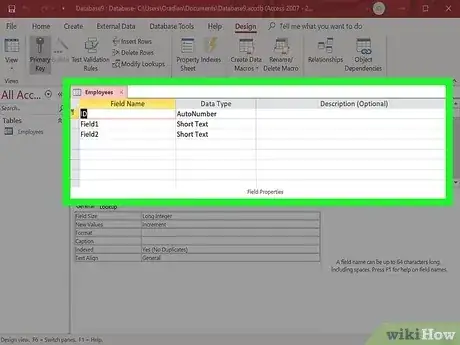 Gambar berjudul Make a Database Using MS Access Step 7
