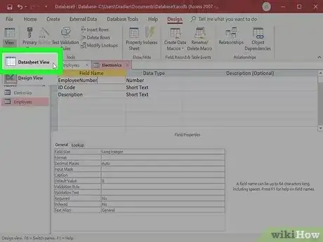 Gambar berjudul Make a Database Using MS Access Step 24