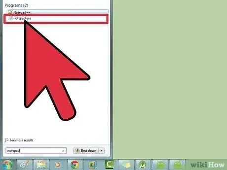 Gambar berjudul Use Notepad Step 1