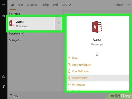 Gambar berjudul Make a Database Using MS Access Step 1