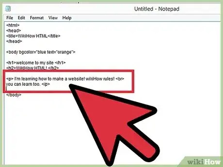 Gambar berjudul Create a Simple Webpage Using Notepad Step 9