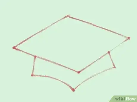Gambar berjudul Draw a Graduation Cap Step 2