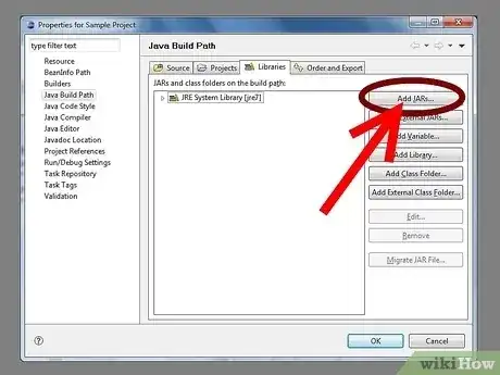 Gambar berjudul Add JARs to Project Build Paths in Eclipse (Java) Step 9