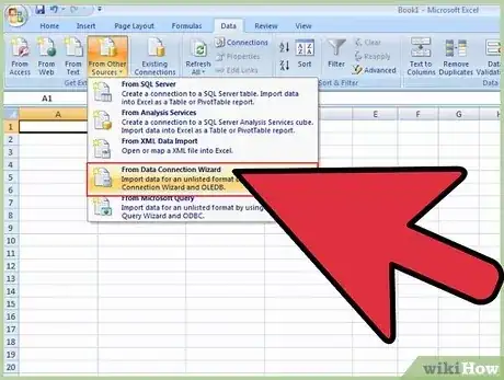 Gambar berjudul Embed a SQL Query in Microsoft Excel Step 2