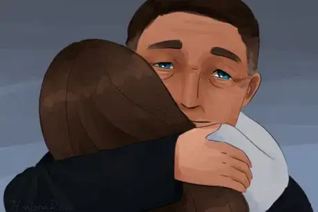 Gambar berjudul Sad Man Hugs Girl.png
