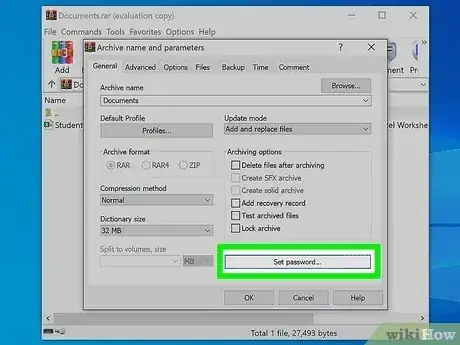 Gambar berjudul Add a Password to a RAR File Step 4