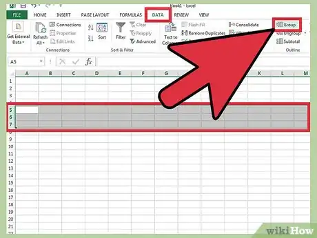 Imagem intitulada Hide Rows in Excel Step 4
