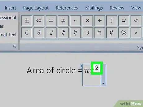 Imagem intitulada Add Exponents to Microsoft Word Step 13
