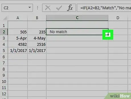 Imagem intitulada Compare Data in Excel Step 3