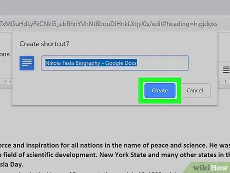 Imagem intitulada Create a Desktop Shortcut for Google Docs on PC or Mac Step 8