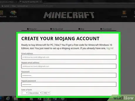 Imagem intitulada Create a Minecraft Account Step 4