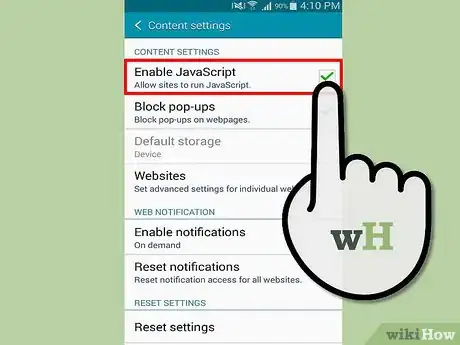 Imagem intitulada Enable JavaScript on an Android Phone Step 5