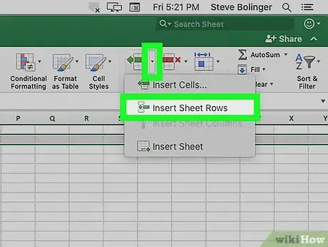 Imagem intitulada Insert Rows in Excel Using a Shortcut on PC or Mac Step 11