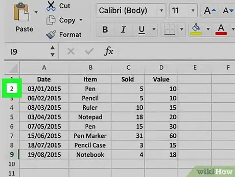 Imagem intitulada Insert Rows in Excel Using a Shortcut on PC or Mac Step 10