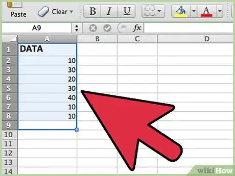 Imagem intitulada Calculate Mode Using Excel Step 1