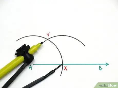 Imagem intitulada Construct a 30 Degrees Angle Using Compass and Straightedge Step 3