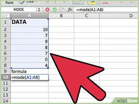 Imagem intitulada Calculate Mode Using Excel Step 3