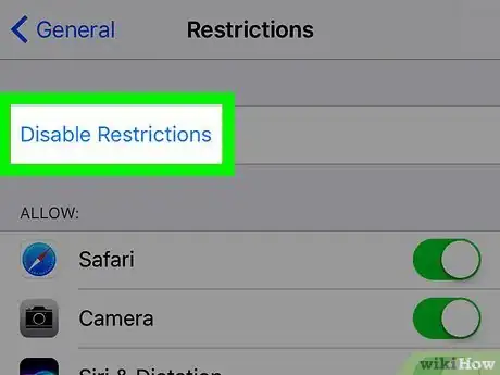 Imagem intitulada Turn Off Parental Controls Step 2