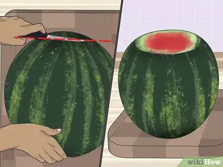 Imagem intitulada Carve a Smile on a Watermelon Step 3