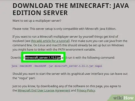 Imagem intitulada Host a Minecraft Server Step 6