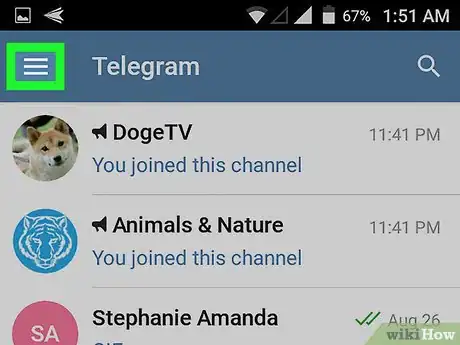 Imagem intitulada Know Chat ID on Telegram on Android Step 2