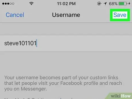 Imagem intitulada Change Your Facebook URL Step 7