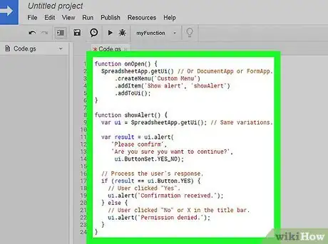 Imagem intitulada Run a Script on Google Sheets Step 5