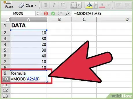 Imagem intitulada Calculate Mode Using Excel Step 2