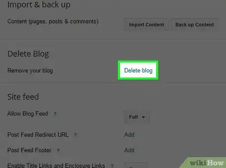 Imagem intitulada Delete a Blog on Blogger Step 6