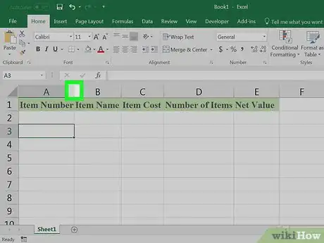 Imagem intitulada Create an Inventory List in Excel Step 12