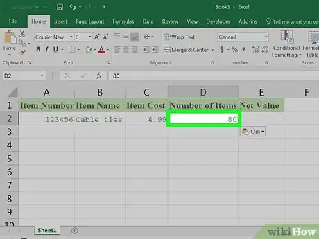 Imagem intitulada Create an Inventory List in Excel Step 16