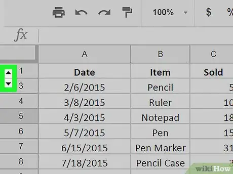 Imagem intitulada Unhide Rows on Google Sheets on PC or Mac Step 3